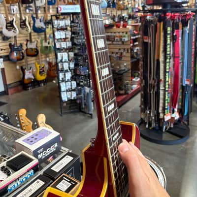 60's Silvertone Teisco Hollowbody Guitar - Red image 11
