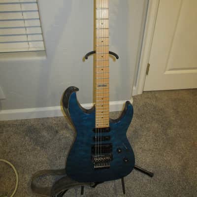 ESP LTD MH-103 QM 2008 - 2018 - See Thru Blue image 3
