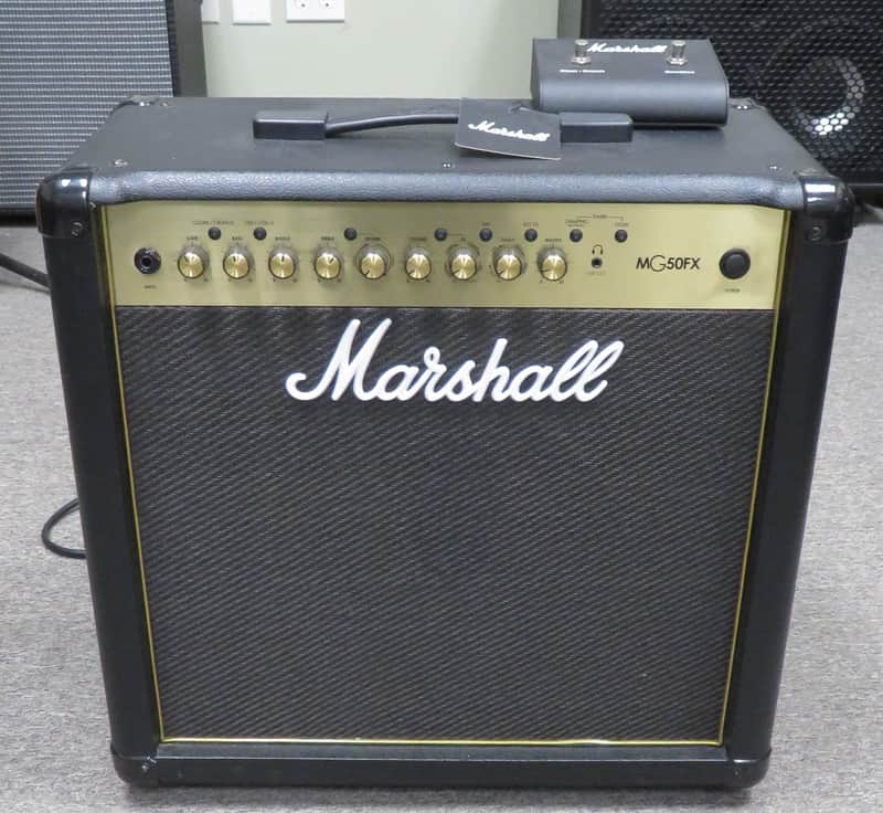 Marshall MG MG50FX 2-Channel 50-Watt 1x12" Solid State Guitar Combo with Marshall PEDL-90010 Footswith image 1
