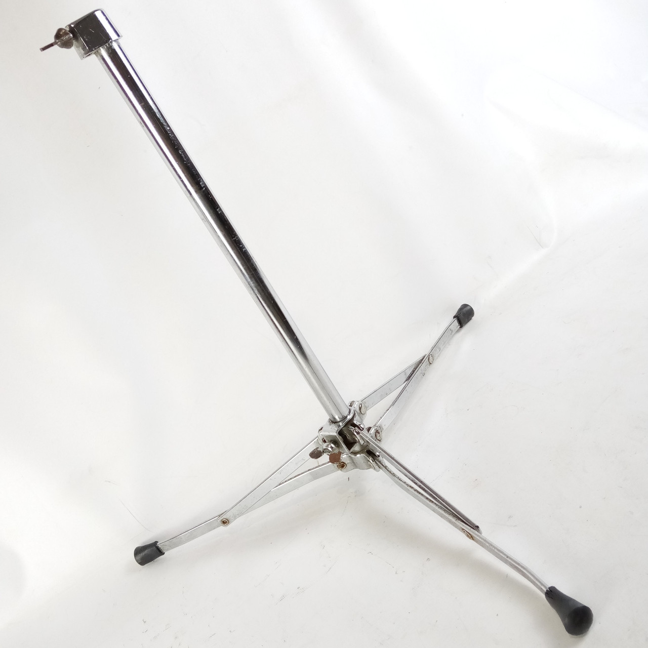 Ludwig Cymbal Stand Flat/Flush-Base Tripod Chrome Chicago Vintage 60s Crash/Ride — main photograph