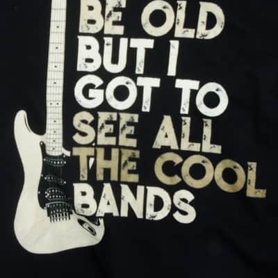 i may be old but i got to see all the kool bands m women tee - hard rock metal soul reggae country jazz blues pop image 1