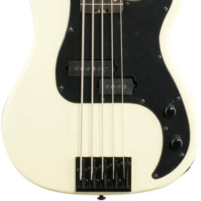 Schecter P-5 Bass Guitar, 5-String, Ivory image 2