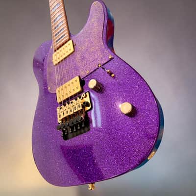 Aristides T/0, Floyd Rose, BKP, CUSTOM Purple and Gold Holoflake finsh. MUST SEE! image 3