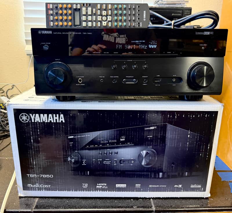 Yamaha TSR-7850 Receiver 7.2 Atmos WiFi BT 4K Remote, HDMI, Box Tested SEE VIDEO image 1