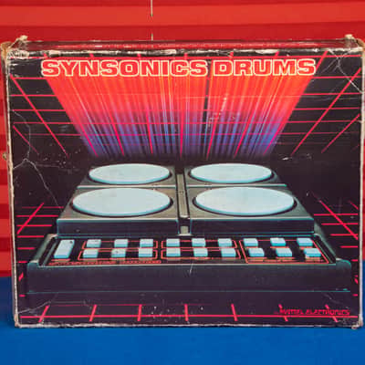 Mattel Synsonics 1980's Vintage Analog Drum Machine, with original box image 1