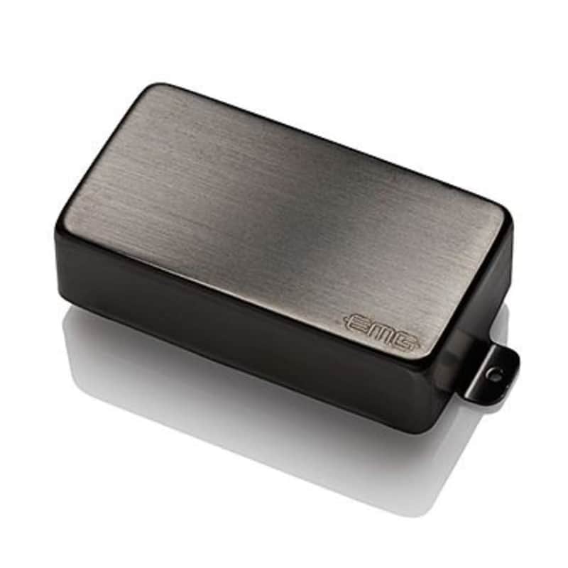 EMG 60 MetalWorks Active Ceramic Neck Humbucker Guitar Pickup - Brushed Black Chrome image 1