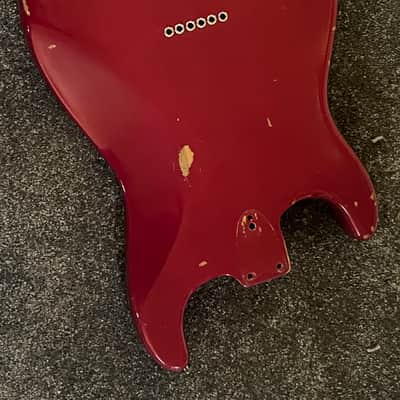 1972 1973 Fender Stratocaster guitar body natural image 4