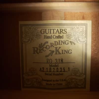 Recording King RO-318 [OM] | All solid tone woods | Mahogany sides and back and Adirondack Spruce top | Serial No. A21020351 image 24