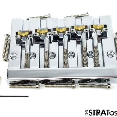NEW Hipshot Kickass High Mass 5 STRING Bass BRIDGE for Badass Bass Chrome 5K501C image 1