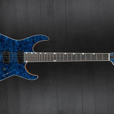 ESP USA M-II Neck Thru NT SC Fluence TM - Teal Marble image 4