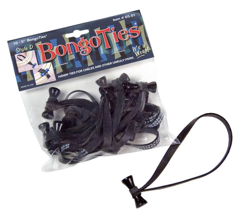 BongoTies BongoTies D5-01-K Style D Tip Bongo Ties - Pack of 1...