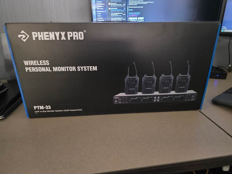 Phenyx Pro PTM-33-4B Wireless In-Ear Monitor System – 900 MHz – Used Twice