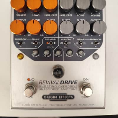 Origin Effects RevivalDrive Custom Ghosting Overdrive with Secondary EQ Controls 2010s - Silver/Orange image 1