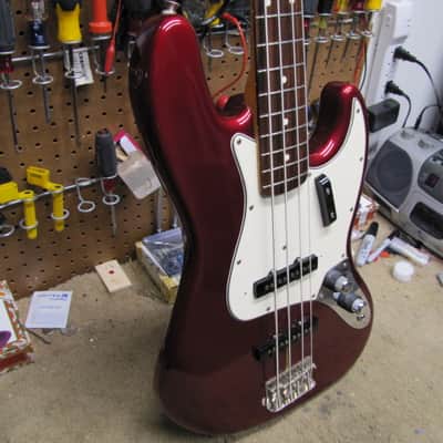 Fender Jazz Bass 62 1962 RI Reissue Stack Knob USA 1989 - Candy Apple Red image 3
