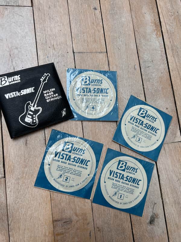1960’s Burns Vista-Sonic Bass Strings Sleeve Vintage Rare Case Candy image 1