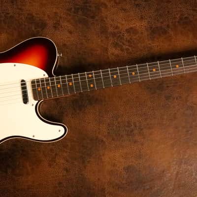 (Mint) Fender Custom Shop 1959 Telecaster Custom NOS in Maroon 3-tone Sunburst image 3