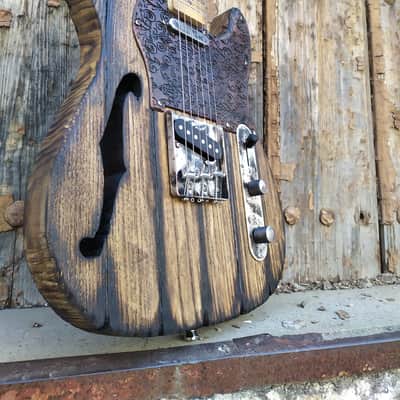 American Vintage Old Wood Engraved Pickguard image 13