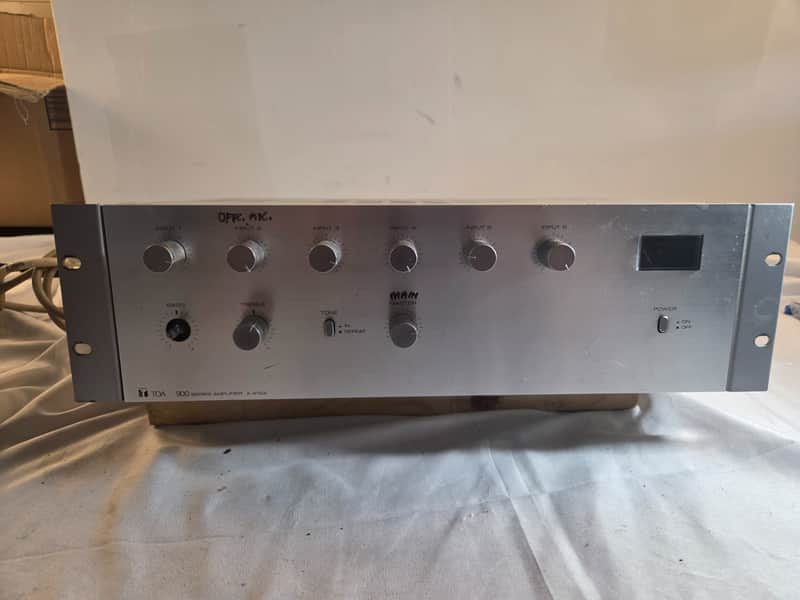 TOA A-912A 120W 900 Series Mixer Amplifier w/ M-01 & U-01 Modules Tested image 1