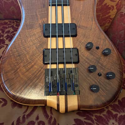 Immagine Ken Smith BT F4 TNV Black Tiger lined fretless Bass Guitar w Hard Case 2008 - 8