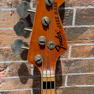 Fender Jazz Bass 1974 - cool Black Jazz w/the last of the 4-Bolt Black Block Maple Necks a la Geddy Lee. image 5