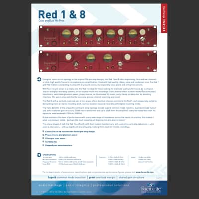 Focusrite RED 8 Dual Mic Pre 2000s - Red image 5