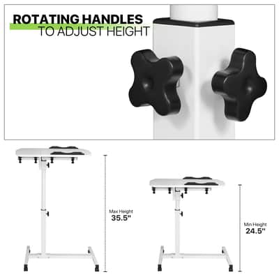Rolling Adjustable Laptop Desk – Mobile DJ & Music Production Workstation imagen 5