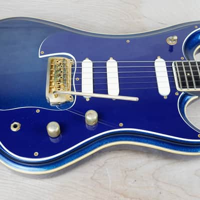Guyatone LG-2100M Sharp 5 MIJ 1994 Blue Made in Japan w/ Hard Case
