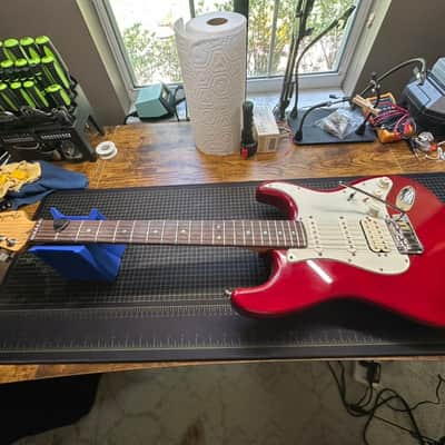 Fender American Deluxe Fat Stratocaster HSS with Rosewood Fretboard 1999 - 2001 - Crimson Transparent image 2