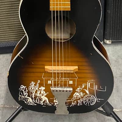 Early 1960's Old Kraftsman Prairie Ramblers Cowboy Guitar image 1