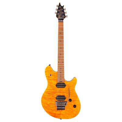 EVH Wolfgang WG Standard QM - Transparent Amber w/ Baked Maple FB image 2