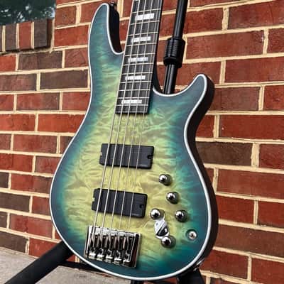 Schecter Daniel Firth Hellraiser Extreme-5, Cthulu Burst, Neck-Thru, Fishman Fluence Pickups, EMG Preamp image 4