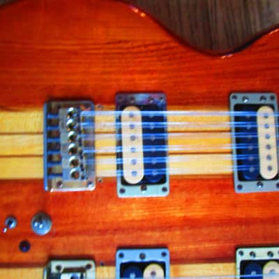 Cort Double Neck Guitar, Late 1970's, Japan, Neck Thru Body, 6 & 12 Necks. Case image 5