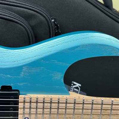 Kiesel A2 6 6-string Guitar with Gig Bag - Blue Mist Metallic image 3