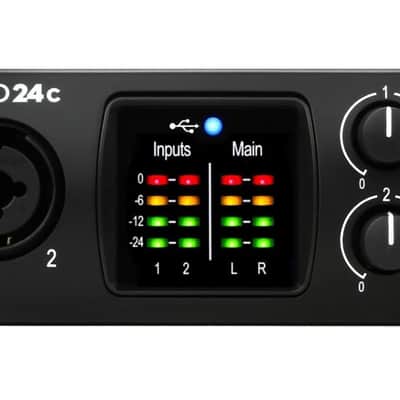 PreSonus Studio 24C 2x2 USB-C Audio / MIDI Interface 2019 - Present - Black image 1