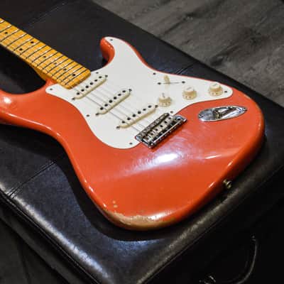 Fender Limited Edition Custom Shop '57 Strat Relic - Aged Tahitian Red image 11