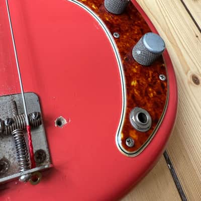 1963 Fender Precision Bass Guitar Fiesta Red image 4
