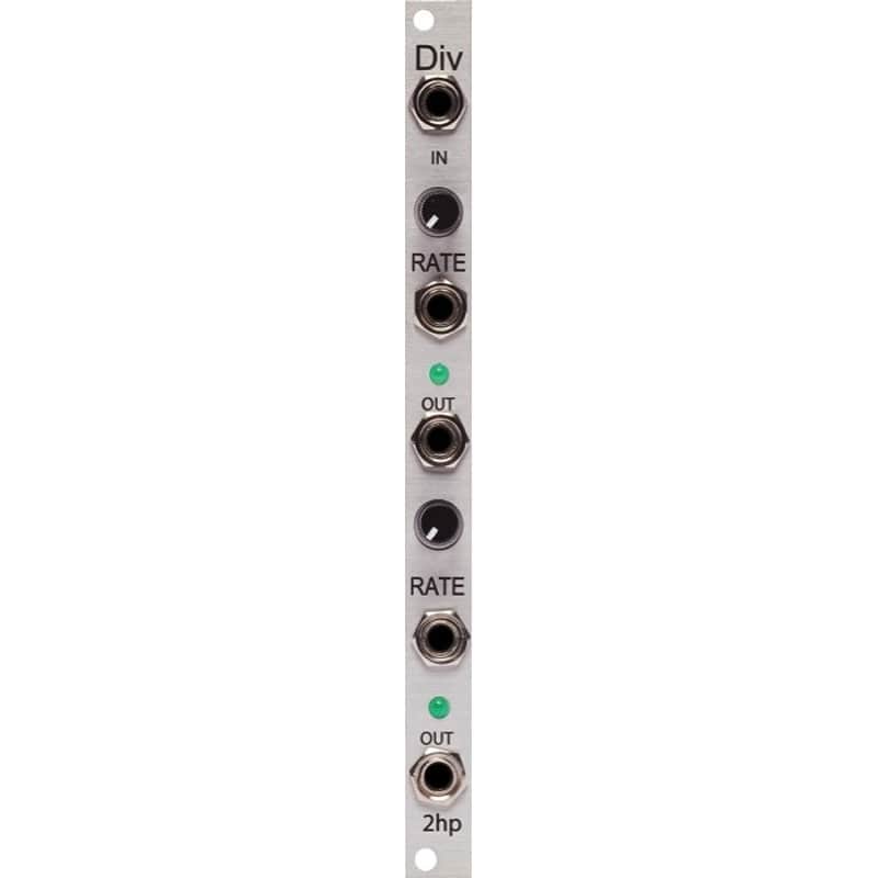 2hp DIV Eurorack Clock Divider/Multipler Module (Silver) image 1