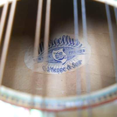 1920's Marcellus CJ Heppe & Son Inlayed Bowl Back Mandolin image 8