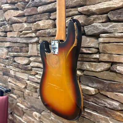Fender Precision Bass 1966 - Sunburst w/ Non-Original Chipboard Case image 11