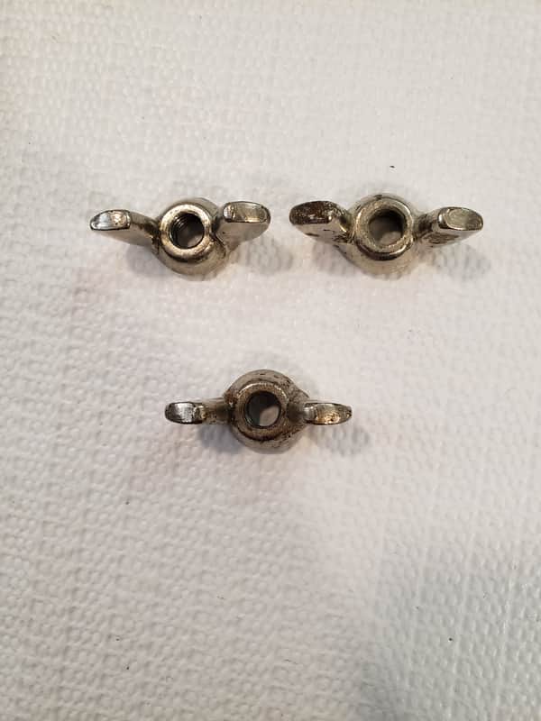 Cymbal Stand Wing Nuts 1940s - 3 In Total…Nickel….Worldwide Shipping… image 1