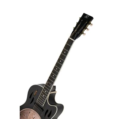 Ortega AMERICANA SERIES RESONATOR GUITAR MAHOGANY DISTRESSED SATIN BLACK image 6