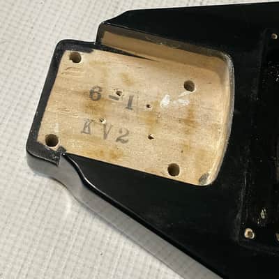 1990's MIJ Jackson Professional King V Black Guitar Body Floyd Tremolo Ready image 6