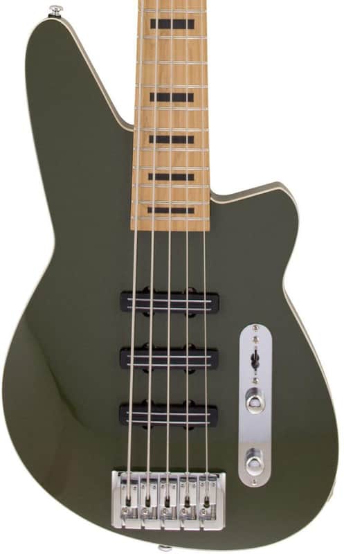 Reverend Triad 5 5-string Bass Guitar - Army Green with Maple Fingerboard image 1
