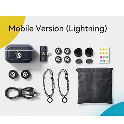 Hollyland LARK M2 Wireless Lavalier Microphone with Lightning Plug (Duo,Shine Charcoal) image 11