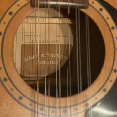 Vintage Simon & Patrick Luthier 12 twelve string acoustic guitar, immaculate cond. Original Finish image 10