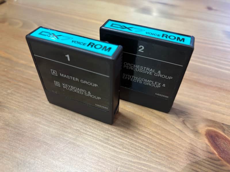 Yamaha DX7 Voice ROM-1 & ROM-2 Data Cartridge Set image 1