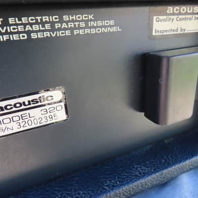 ACOUSTIC 1981 BASS HEAD MODEL 320 1 OWNER near MINT w/ MANUAL-FOOTSWITCH-WARRANTY AMAZING!! image 13