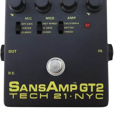 Tech 21 SansAmp GT2 Tube Amp Emulation Pedal | Reverb