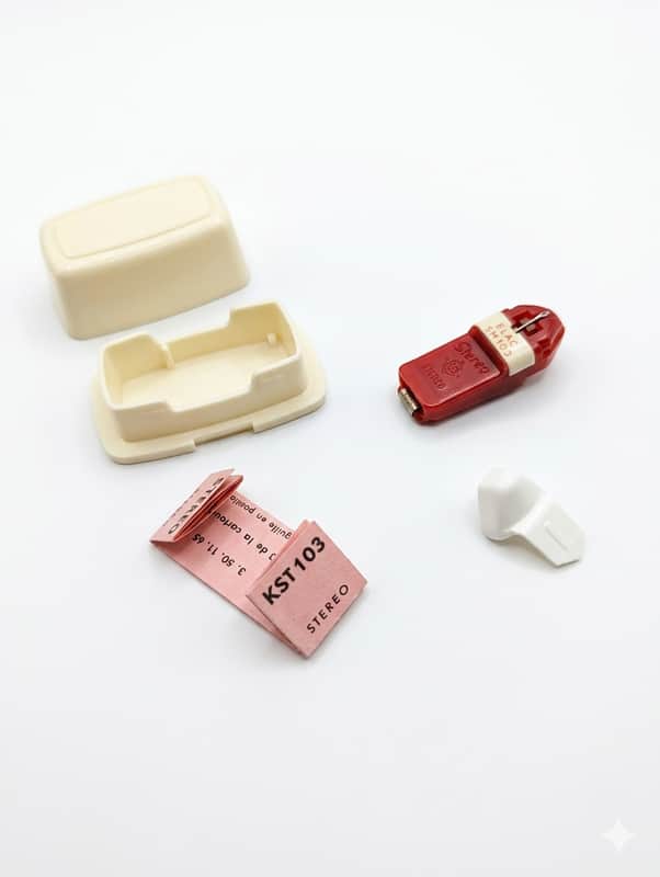 Vintage ELAC KST 103 Stereo Ceramic Phono Cartridge - NOS - w/ Original Case & Stylus Guard (Ideal for Braun SK/Phonosuper) image 1