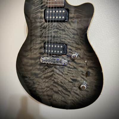 Tom Anderson Guitarworks Atom 2004 - Black Burst Quilted Maple image 2